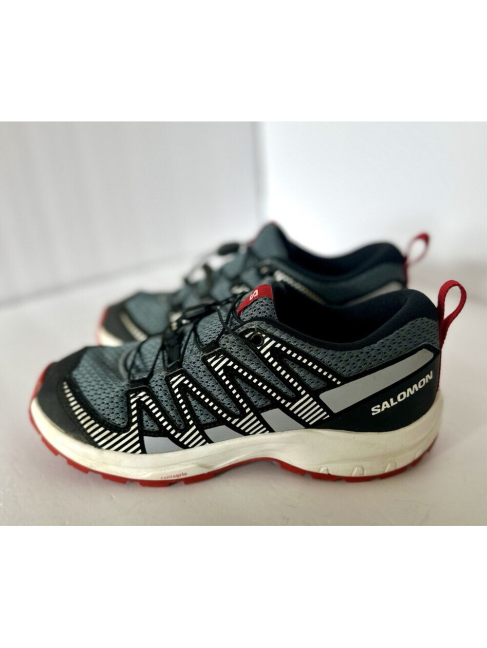 Salomon XA Pro Trail Running hiking Shoes Kid's Size 4 Navy Blue Gray 416137